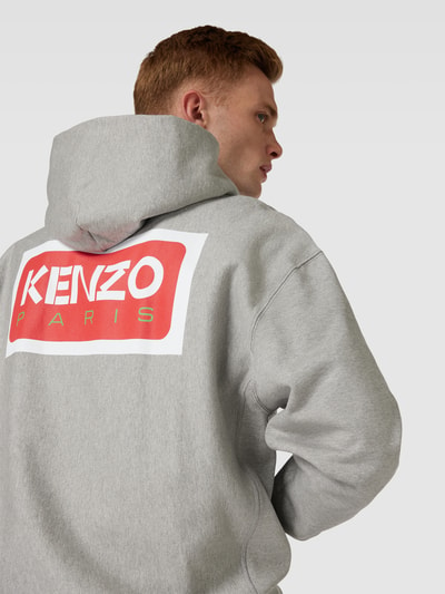 Kenzo Oversized Hoodie in melierter Optik Hellgrau 3