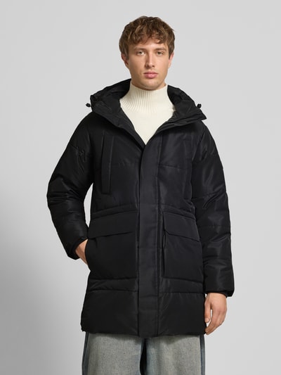 Only & Sons Regular Fit Parka mit abnehmbarer Kapuze Modell 'CAM' Black 4