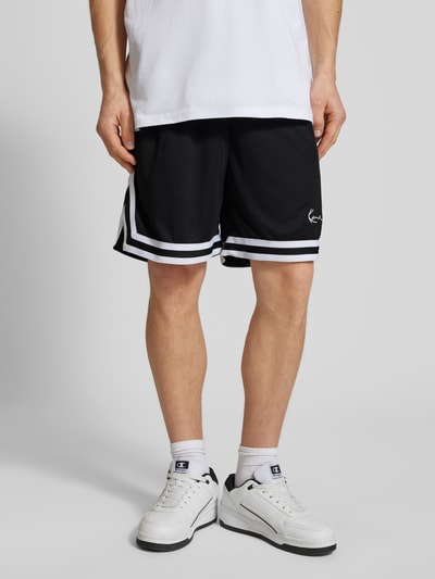 KARL KANI Loose Fit Shorts mit Label-Stitching Black 4