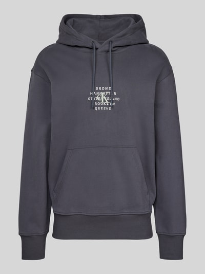 Calvin Klein Jeans Hoodie met labelstitching Antraciet - 2