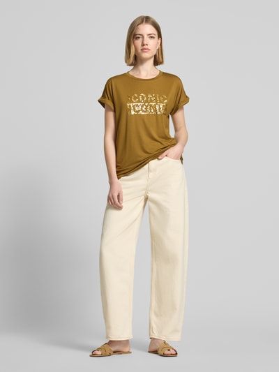 Soyaconcept T-Shirt mit Rundhalsausschnitt und Print Modell 'MARICA' Mittelbraun 1