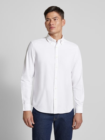 Marc O'Polo Regular Fit Oxfordhemd aus Bio-Baumwolle mit Button-Down-Kragen Weiss 4