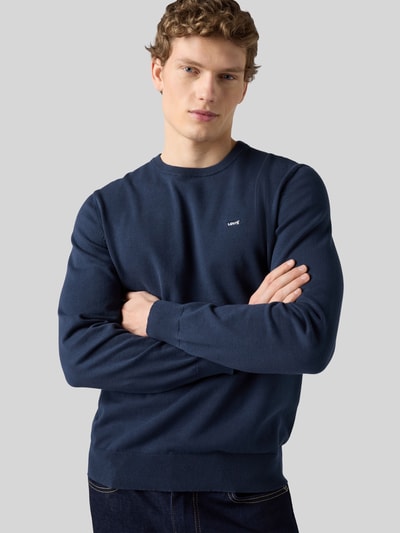 Levi's® Regular Fit Pullover aus reiner Baumwolle Marine 1
