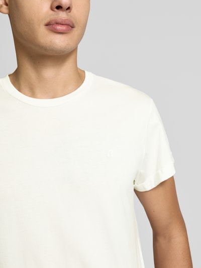 Replay T-Shirt mit Label-Stitching Offwhite 3