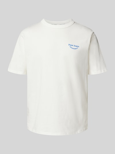 Pepe Jeans T-Shirt mit Label-Stitching Modell 'Aris' Offwhite 2