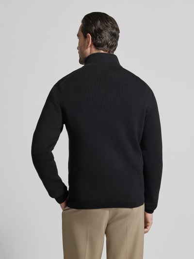 Lindbergh Cardigan mit Stehkragen und Reißverschluss Black 5