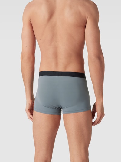 Hanro Boxershort met elastische band met logo, model 'Micro' Rookblauw - 4