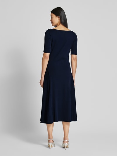 Lauren Ralph Lauren Midi-jurk met boothals, model 'MUNZIE' Marineblauw - 5