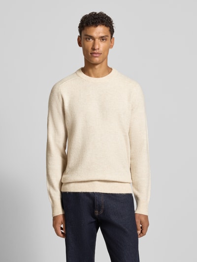 SELECTED HOMME Regular Fit Strickpullover mit Alpaka-Woll-Mix Modell 'RAI' Offwhite 4