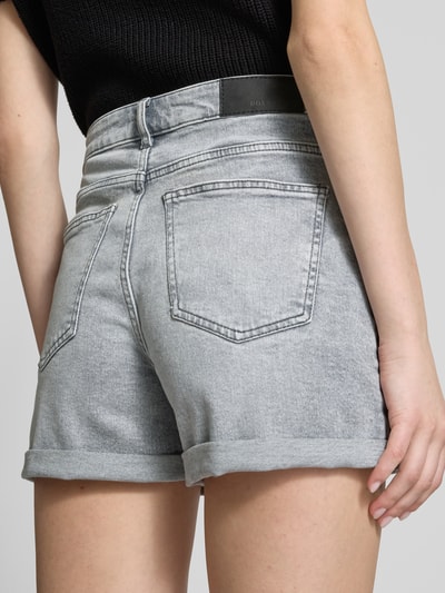 Noisy May High Waist Jeansshorts im 5-Pocket-Design Modell 'MONI' Hellgrau 3