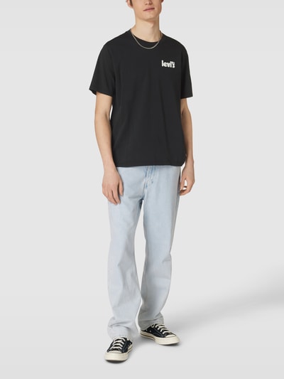 Levi's® T-shirt met labelprint, model 'POSTER' Zwart - 1