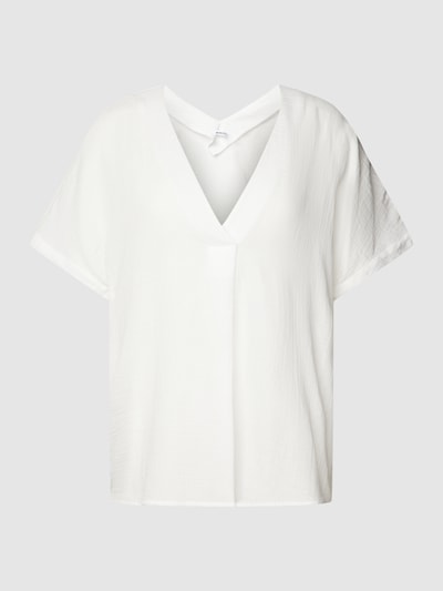 Seidensticker Blusenshirt aus reiner Baumwolle mit V-Ausschnitt Offwhite 2