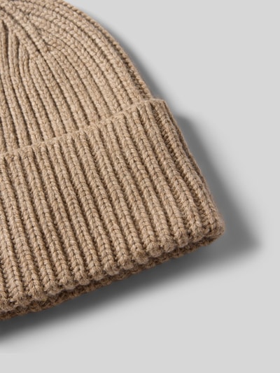 someday. Gebreide muts met brede omslag, model 'Beky soft' Beige gemêleerd - 2