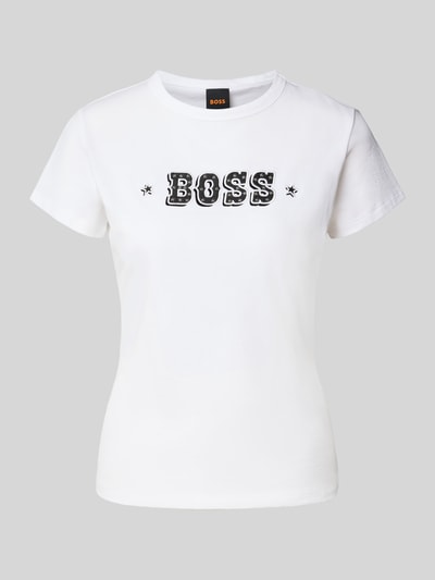 BOSS Orange Slim fit T-shirt van puur katoen Wit - 2