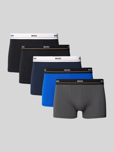 BOSS Boxershorts mit elastischem Label-Bund im 5er-Pack Blau 1