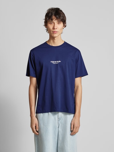 Jack & Jones T-shirt z nadrukiem z logo model ‘VESTERBRO’ Granatowy 4