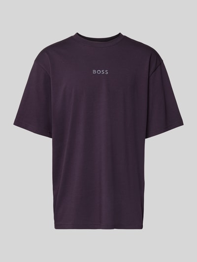 BOSS Green Regular fit T-shirt van puur katoen Helder paars - 2