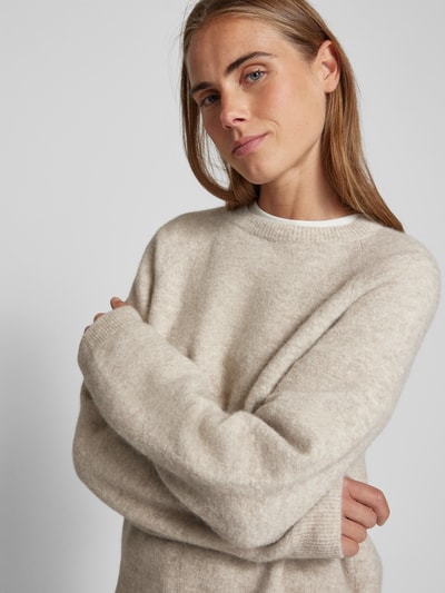 Drykorn Gebreide pullover met ronde hals, model 'PEMIRI' Beige gemêleerd - 3