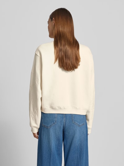 Jake*s Casual Sweatshirt mit Strukturmuster Ecru 5