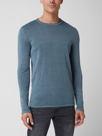 Only & Sons Pullover van katoen, model 'Garson' Rookblauw - 4