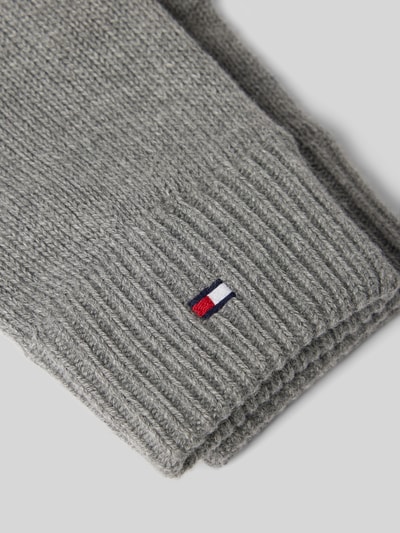 Tommy Hilfiger Handschuhe mit Logo-Stitching Hellgrau 2