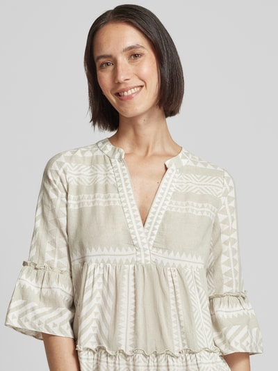 Vero Moda Figurumspielendes Tunikakleid aus reiner Baumwolle Modell 'DICTHE' Taupe 3