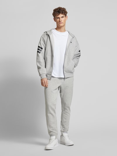 ADIDAS SPORTSWEAR Sweatjacke mit Label-Stitching Mittelgrau 1