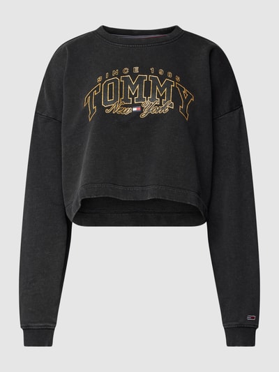 Tommy Jeans Sweatshirt met labelprint Zwart - 2