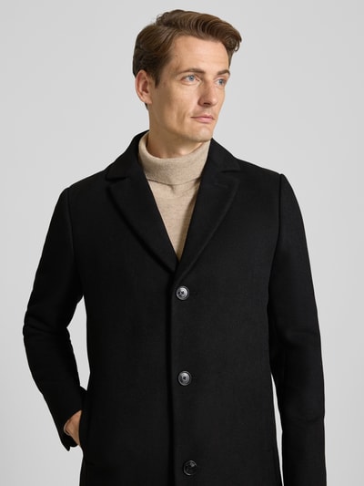 Matinique Lange jas in 2-in-1-look, model 'Matrace' Zwart - 3