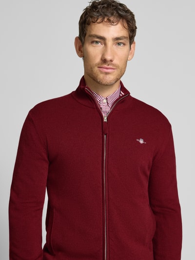Gant Strickjacke mit Reißverschluss Bordeaux 3
