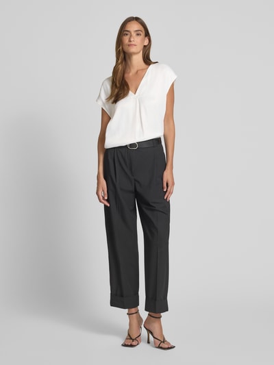 s.Oliver BLACK LABEL Relaxed Fit Blusenshirt im Fabric Mix Weiss 1