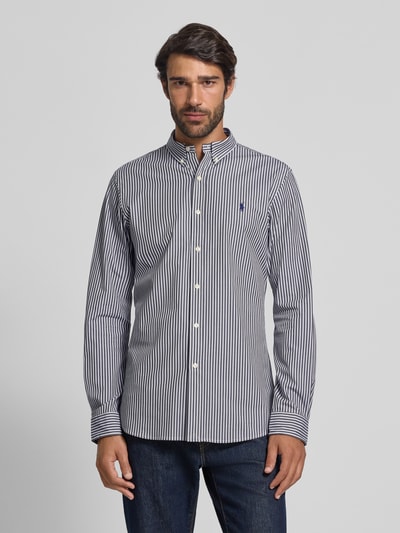 Polo Ralph Lauren Freizeithemd mit Knopfleiste Hellgrau 4