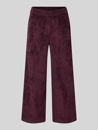 MAC Korte corduroy broek met elastische band, model 'CHIARA' Aubergine - 2