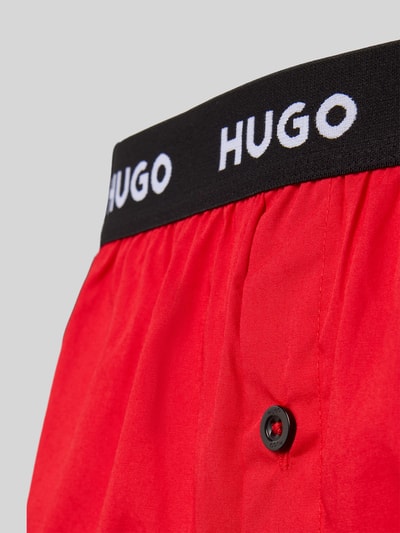 HUGO Regular Fit Boxershorts aus reiner Baumwolle im 3er-Pack Dunkelblau 2