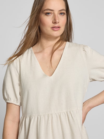 Vila Mini-jurk met volantzoom, model 'PRISILLA' Beige - 3