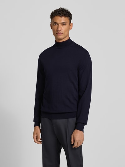 CRUNA Strickpullover mit Mock-Neck Marine 4