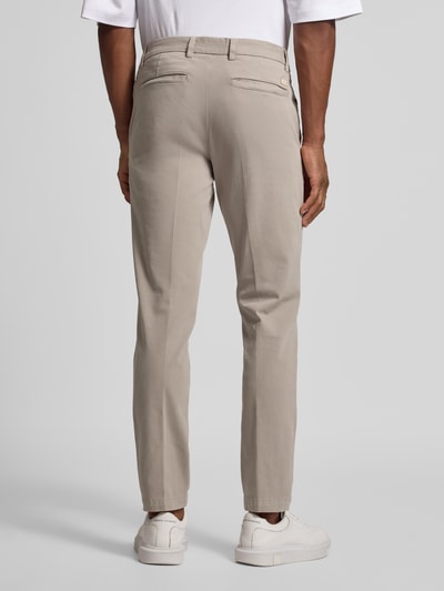 BOSS Slim fit broek van katoenmix, model 'KAITON1' Beige - 5