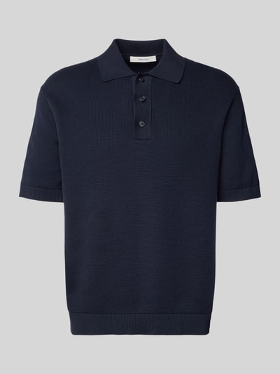 Selected Homme Relaxed Fit Poloshirt aus reiner Baumwolle Modell 'DANE' Marine 2