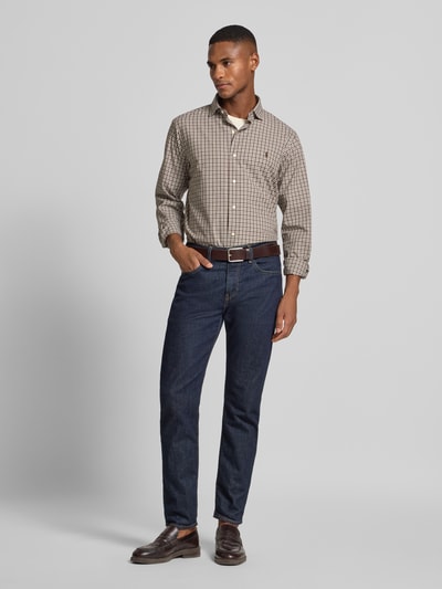 Polo Ralph Lauren Custom Fit Freizeithemd mit Kentkragen Mittelbraun 1