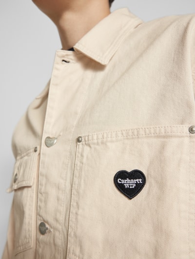Carhartt Work In Progress Jeansjacke mit aufgesetzten Taschen Modell 'DREWE CHORE' Offwhite 3