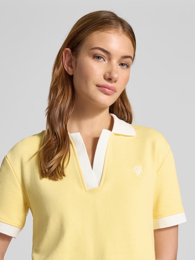 LeGer by Lena Gercke Poloshirt met V-hals Lichtgeel - 3