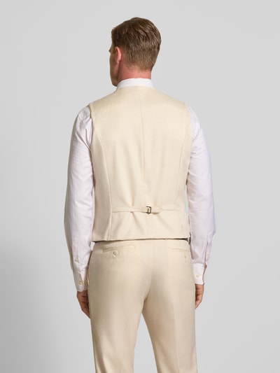 MCNEAL Slim Fit Weste mit Lyocell- und Leinen-Anteil Beige 5