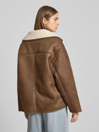 Review Jack in leerlook met voering van teddybont Middenbruin - 5