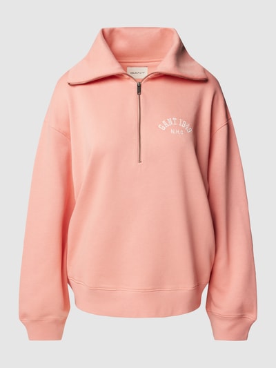 Gant Sweatshirt mit Stehkragen Lachs 2