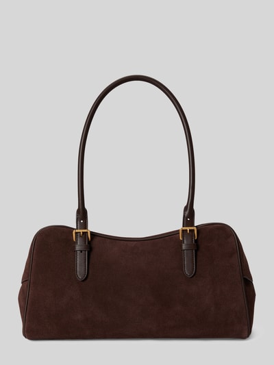 Lauren Ralph Lauren Henkeltasche aus echtem Veloursleder Dunkelbraun 5