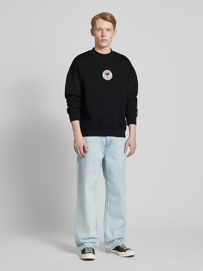 BLKVIS Sweatshirt met labelbadge, model 'SOURCE' Zwart - 1
