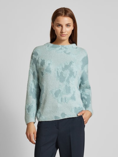 OPUS Gebreide pullover met opstaande kraag, model 'Plumi' Lichtblauw - 4