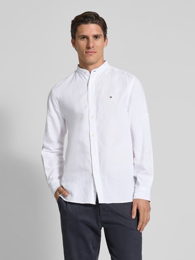Tommy Hilfiger Regular Fit Freizeithemd aus Baumwoll-Leinen-Mix Weiss 4