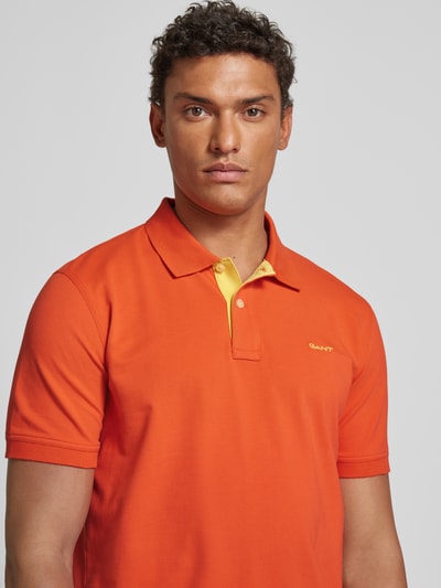 Gant Regular Fit Poloshirt mit Label-Stitching Orange 3