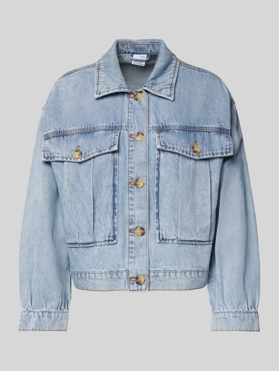 Vero Moda Cropped Jeansjacke aus reiner Baumwolle Modell 'SILKA' Jeansblau 2